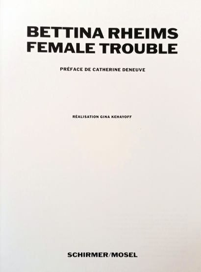 null Bettina RHEIMS. Bettina Rheims. Paris audiovisuel, 1987. — Bettina RHEIMS, préface...
