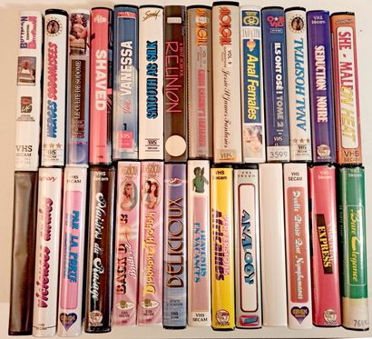 null VHS. 28 cassettes. Smooth as silk, Shaved, Viva Vanessa, She-Male on heat, ...