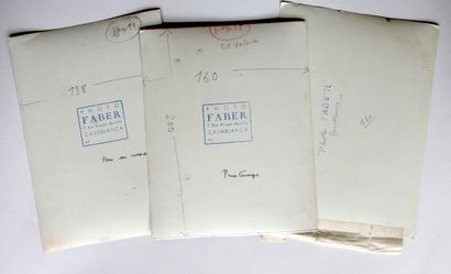 null FABER, Casablanca, Maroc. Études de nu, exotisme, vers 1930. 3 épreuves argentiques...