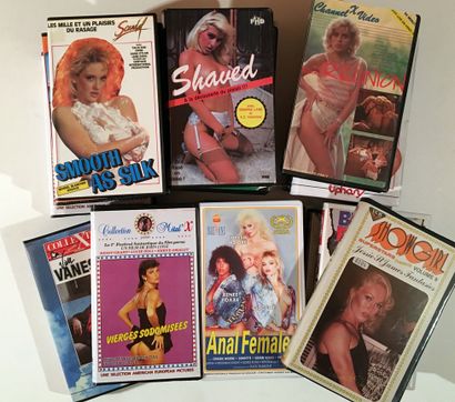null VHS. 28 cassettes. Smooth as silk, Shaved, Viva Vanessa, She-Male on heat, ...
