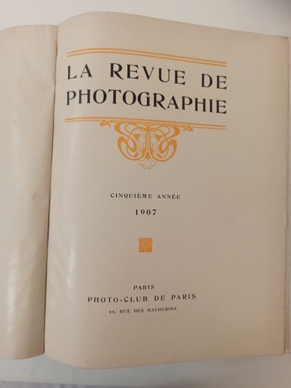 null LOT OF 4 VOLUMES. THE REVIEW OF THE PHOTOGRAPHY. Fourth year. Photo club of...