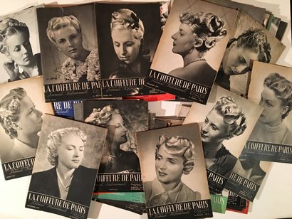 null LA COIFFURE DE PARIS. 56 revues concernant la coiffure, entre 1940 et 1948.