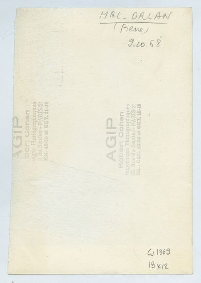 null Pierre MAC ORLAN (1882-1970), writer. Vintage silver print, 18 x 12 cm. Agency...