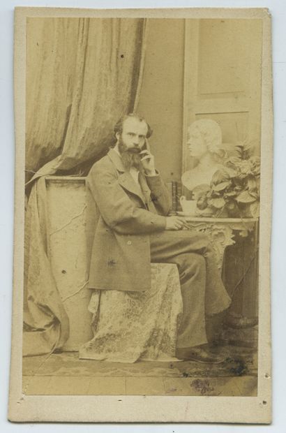  Heinrich PETRI (1834-1872), peintre prussien. Épreuve d'époque sur papier albuminé,...