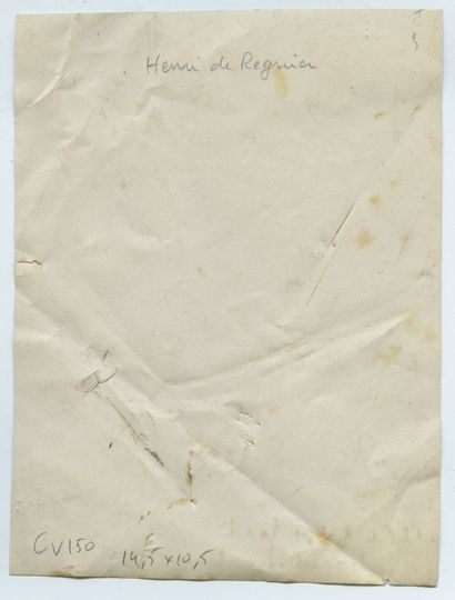 null Henri de REGNIER (1864-1936) writer and poet. Vintage silver print, 14,5 x 10,5...