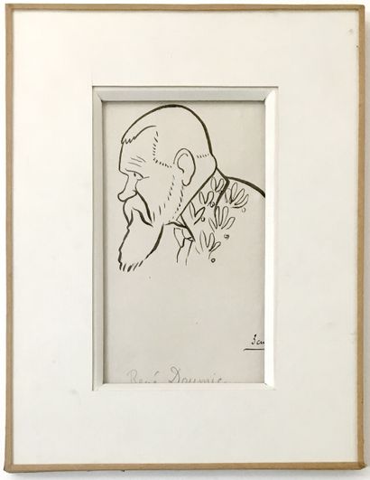 null [Unidentified artist]. Caricature of René DOUMIC, permanent secretary of the...