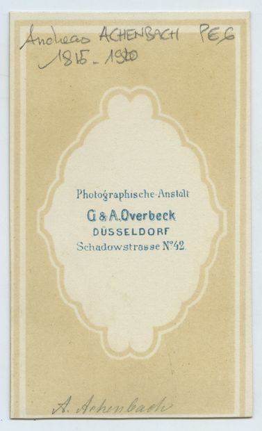 Andreas ACHENBACH (1815-1910), peintre allemand. Épreuve d'époque sur papier albuminé,...
