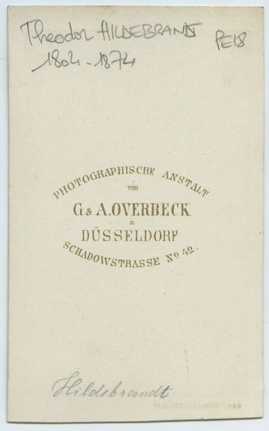  Théodor HILDZBRANDT (1804-1874), peintre et entomologiste allemand. Épreuve d'époque...