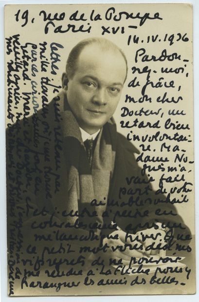 Tristan DERÈME (1889-1941), poète. Épreuve...