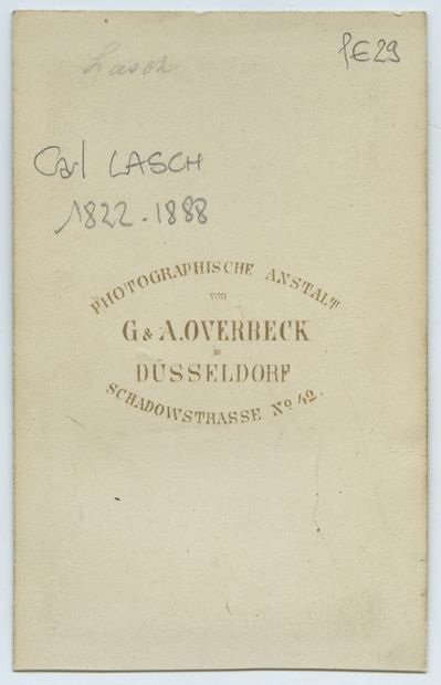 null 
Carl LASCH (1822-1888), peintre saxon. Épreuve d'époque sur papier albuminé,...