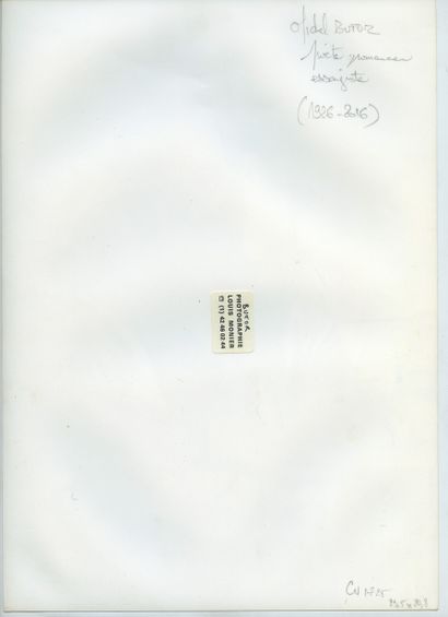 null Michel BUTOR (1926-2016), poet and novelist. Vintage silver print, 29,5 x 20,8...