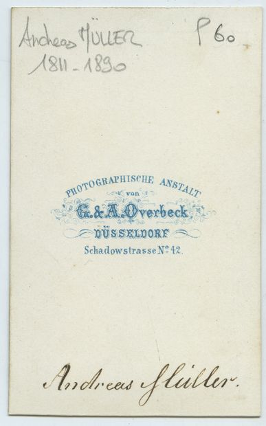 null 
Andreas MÜLLER (1811-1890), peintre prussien. Épreuve d'époque sur papier albuminé,...