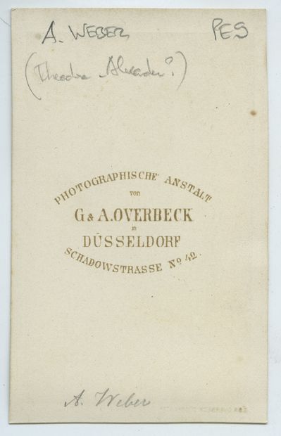 null 
August WEBER (1817-1873), German painter. Vintage print on albumen paper, business...