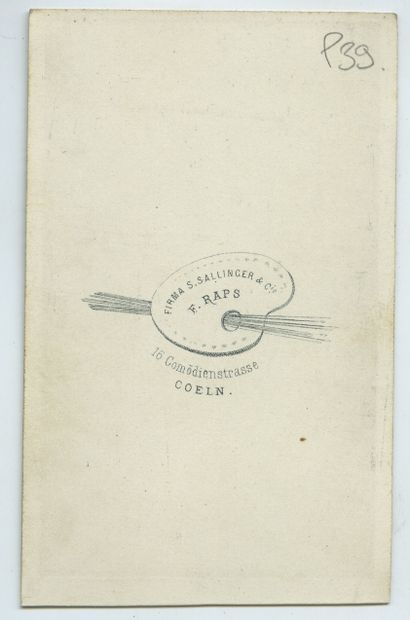 null [Unidentified Artist]. Vintage print on albumen paper, business card size, approximately...