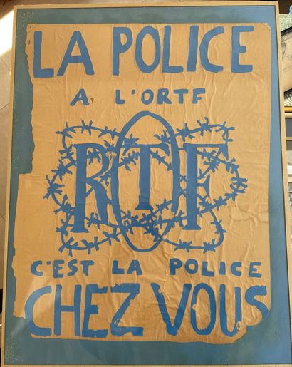 Affiche originale de Mai 1968 La police à...