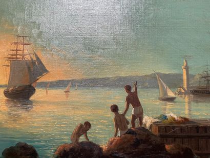 null Ludwig Lang (act.c.1860)

Deux vues de bord de mer

Paire d'huiles sur toile

Signés...