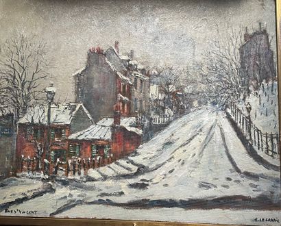 null Francis le Coadic (né en 1912)

Rue Saint Vincent sous la neige

Huile sur toile

Signé...