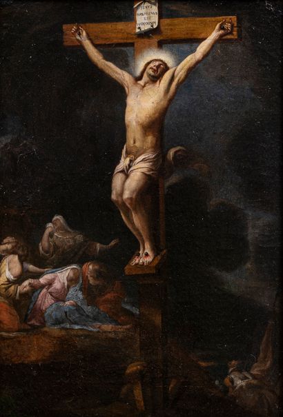 null École française vers 1640

 La Crucifixion

Huile sur toile 

Sans cadre 

54,5...