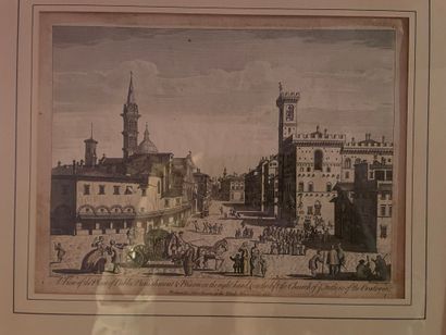 null [VENISE] Ensemble de 6 Gravures sur Venise d'après Canaletto gravé par G. Lerau...