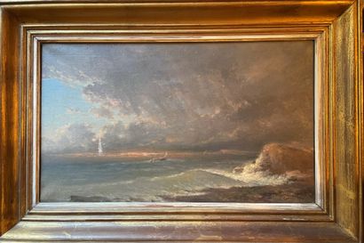 null Edouard Louis Cauvin (1817-1900) 

Marine, 1900

Huile sur toile

Signé en bas...