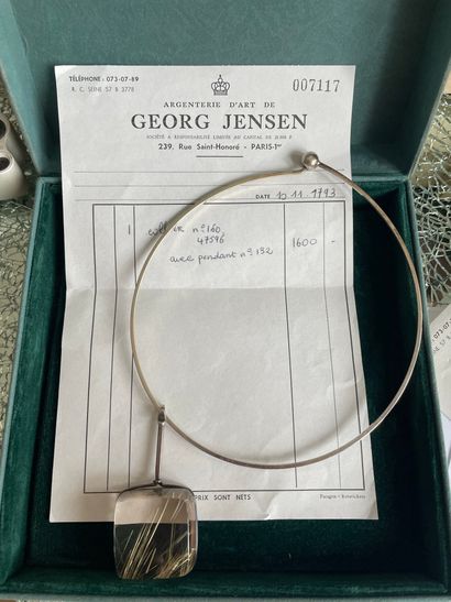 null Georg Jensen - Torun 

collier avec pendentif en argent et quartz rutile, dit...