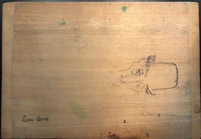 null 
Léon CARRÉ (1878-1942)





Petite planche de bois formant palette ou touche...