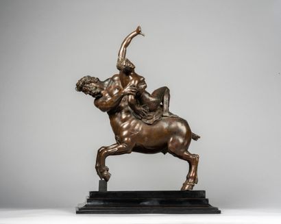 null Abduction of Dejanira

bronze, reddish-brown patina; on a later blackened wooden...