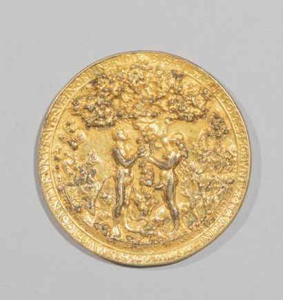 null Hans Reinhardt (c.1510-1581), after a model of.

Medal in gilded lead.

A /...