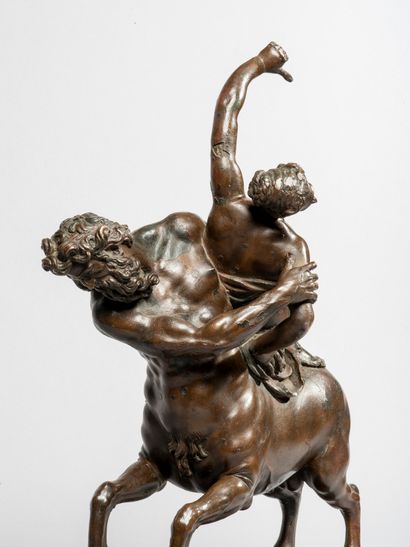 null Abduction of Dejanira

bronze, reddish-brown patina; on a later blackened wooden...