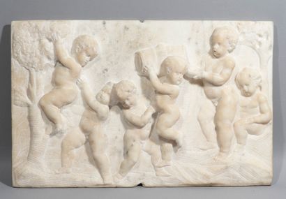null Amours vendangeurs

relief en marbre

Pays-Bas du Sud, XVIIIe siècle

23,5 x...