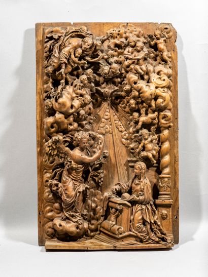 null 
Annunciation





lime tree carved in high relief





a monogram M-S engraved...