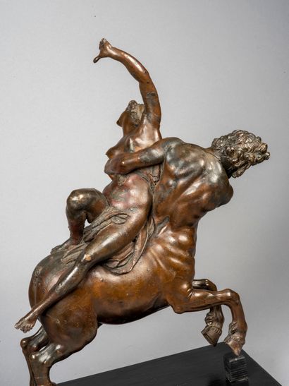 null Abduction of Dejanira

bronze, reddish-brown patina; on a later blackened wooden...