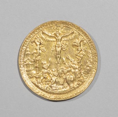 null Hans Reinhardt (v.1510-1581), d’après un modèle de.

Médaille en plomb doré.

A...