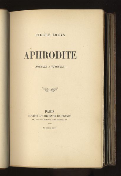 null [EXEMPLAIRE ENRICHI DE 6 EAUX-FORTES] Pierre LOUŸS - Albert LAURENS. Aphrodite....