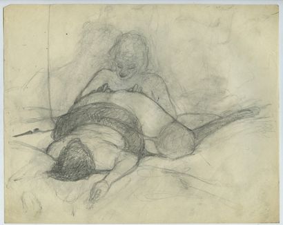 null Frans de GEETERE (1895-1968). The Two Friends, circa 1950. 10 pencil drawings,...