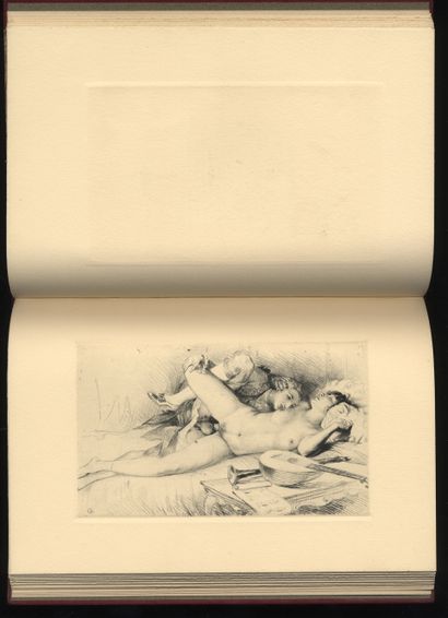 null Paul-Émile BÉCAT. 8 Images avec leur texte, Paris, 1932. In-4, demi-maroquin...