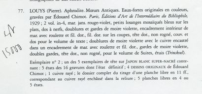 null [EXAMPLE WITH 4 ORIGINAL DRAWINGS] Pierre LOUŸS - Édouard CHIMOT. Aphrodite....