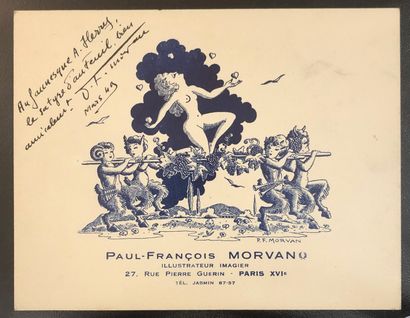null Paul-François MORVAN (1901-1986). 27 dessins originaux autour de la A.F.C.E.L.,...