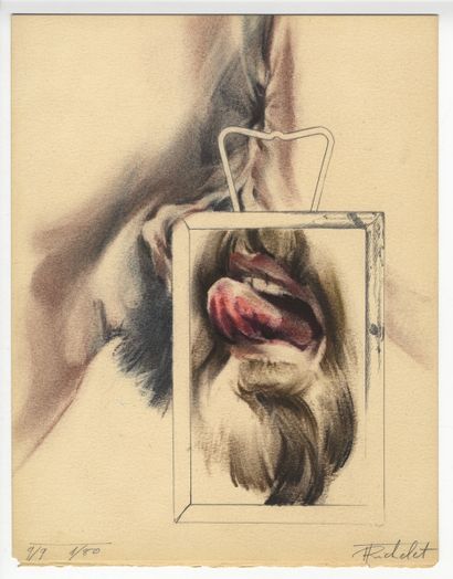 null Henri RICHELET. Languages II, around 2010. 18 pastel and colored pencil drawings,...