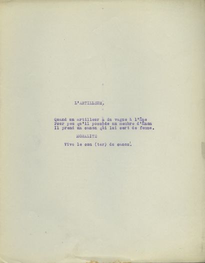 null Pierre LOUŸS. Poésies nocturnes, circa 1890. 123 typescripts, 27 x 21 cm. Like...