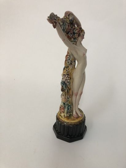 null SPAIN. Antonio PEYRO MEZQUITA (1881-1954). Nude study, circa 1930. Ceramic figurine....
