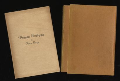 null Pierre LOUŸS - ROJAN. Erotic poems. [Paris] Rome, 1937. In-8 in sheets of 70...