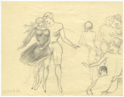 null 
[Jean MORISOT (1899-1967)] Jean de SAUTEVAL. Scènes de genre, 1930-1960. 8...