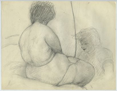 null 
Frans de GEETERE (1895-1968). The Two Friends, circa 1950.10 drawings, 27 x...