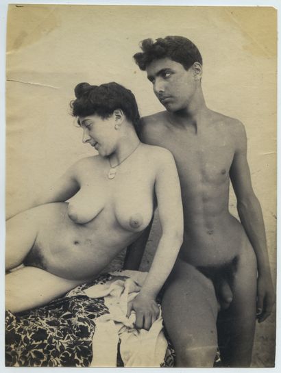 null Vincenzo GALDI (1871-1961). Étude de nu féminin, vers 1910. Épreuve d'époque...