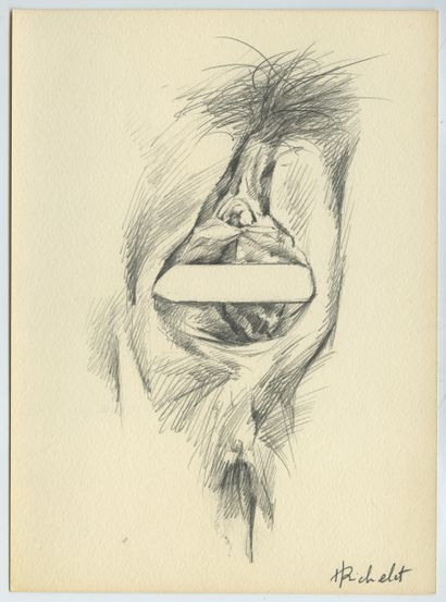 null Henri RICHELET. Foufounes and tools, circa 2010. 22 pencil drawings, 19 x 14...