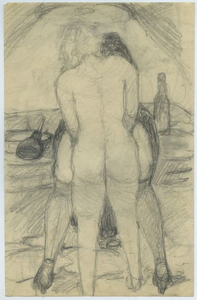 null Frans de GEETERE (1895-1968). Erotic scenes, around 1950. 19 drawings and sketches,...