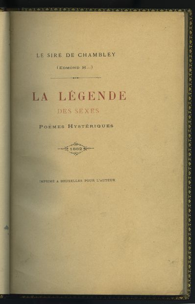 null Le Sire de CHAMBLEY [Edmond d' HARAUCOURT - Martin Van MAELE]. La Légende des...