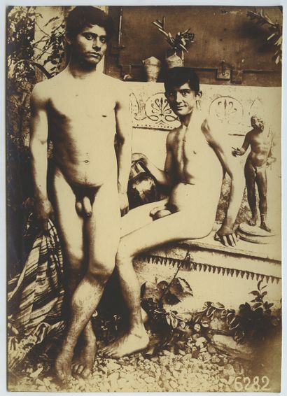 null VON GLOEDEN, GALDI. Studies of male nudes, circa 1930. 17 silver prints, 13...
