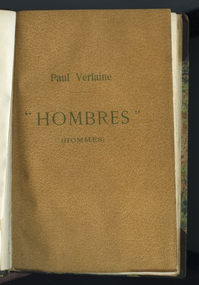 null MALE. Paul VERLAINE. "Hombres" (Men). Printed under the cloak and not sold anywhere...